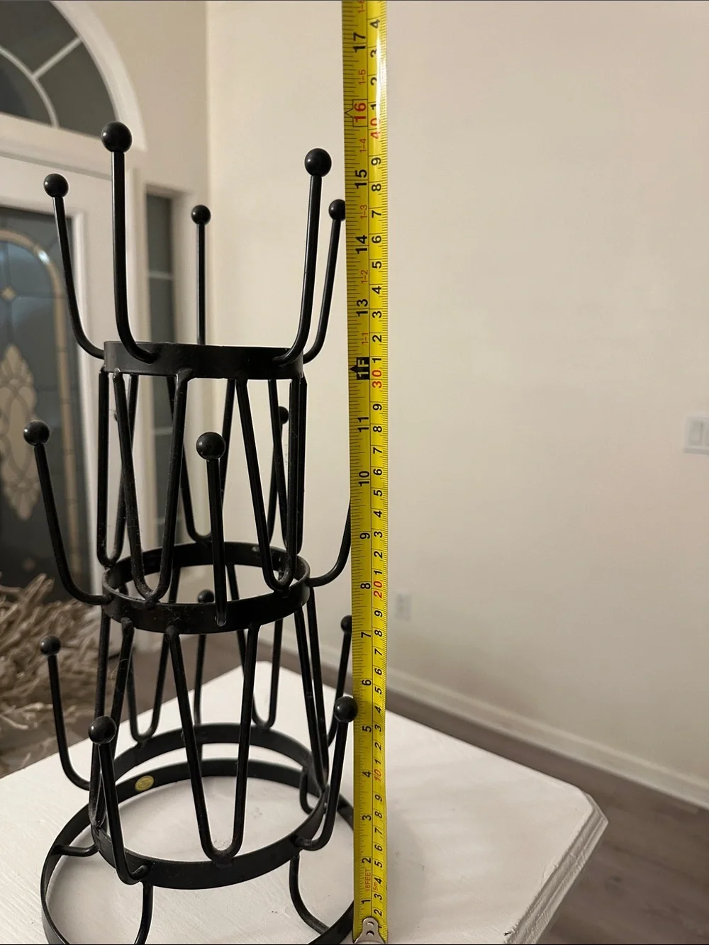 Black Metal Mug and Cup Drying Rack